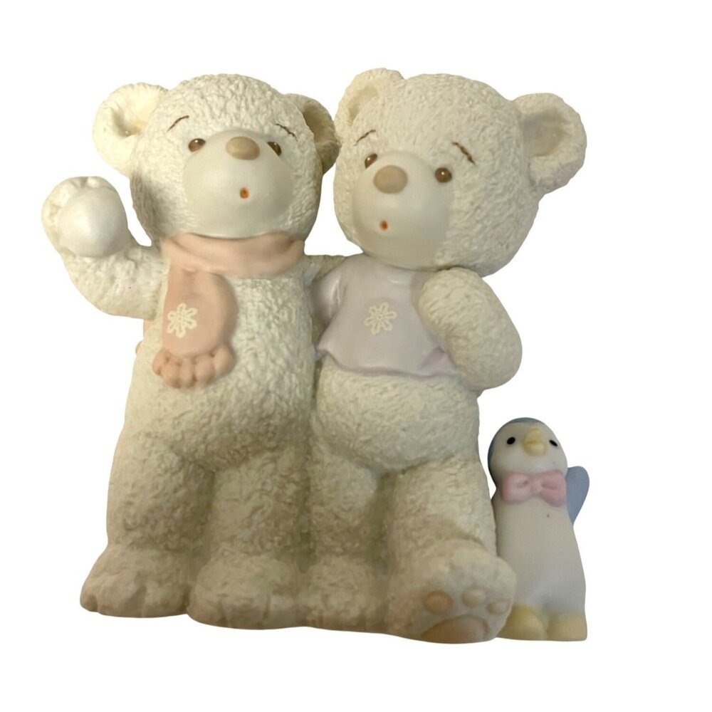 Bear‎ Pair Figurine With Penguin - Adorable Collectible 4"